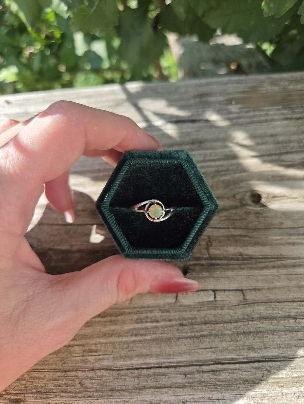 Sterling Silver Opal Ring
